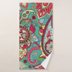 Paisley pattern. Seamless oriental pattern based o Bath Towel