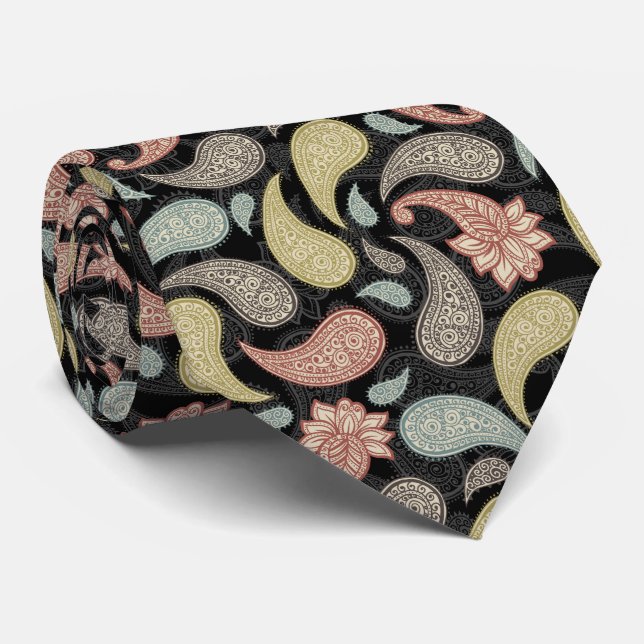 Paisley Pattern  Tie (Rolled)