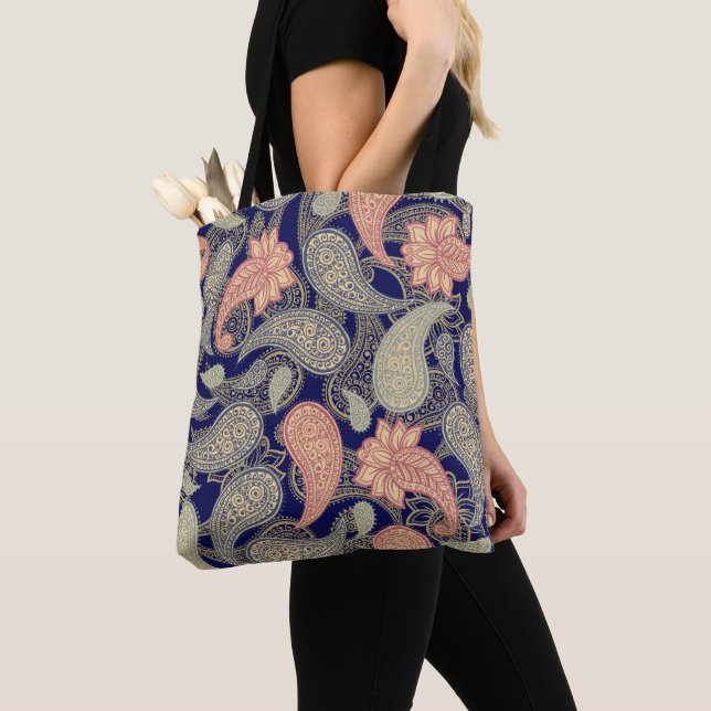 Paisley Pattern  Tote Bag (Close Up)