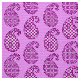 Paisley pattern, violet and orchid fabric