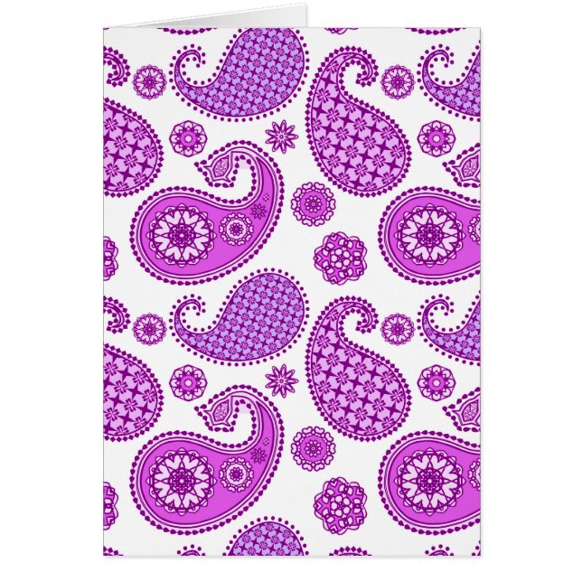 Paisley pattern, violet, purple and white (Front)