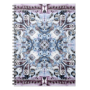 Paisley pattern: watercolor, hand-drawn shawl desi notebook