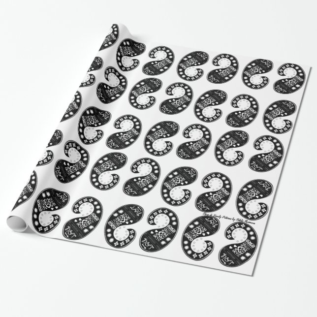 Paisley Pattern Wrapping Paper (Unrolled)