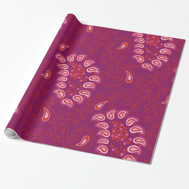 Paisley Pattern Wrapping Paper (Unrolled)