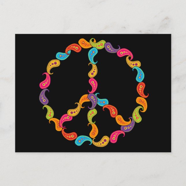 Paisley Peace Postcard (Front)
