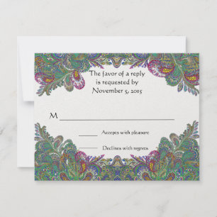 Paisley Peacock Colours RSVP