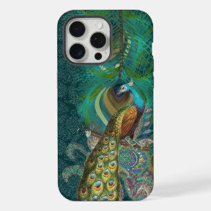 PAISLEY Peacock & Feather GOLD COPPER AND GREEN iPhone 15 Pro Max Case