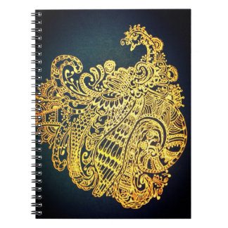 Paisley peacock notebook