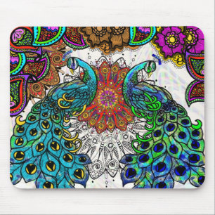 Paisley Peacocks Mouse Mat