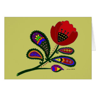 Paisley Poppy Ukrainian Folk Art