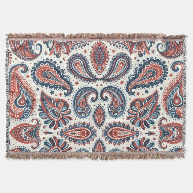 Paisley Pride Throw Blanket (Front)
