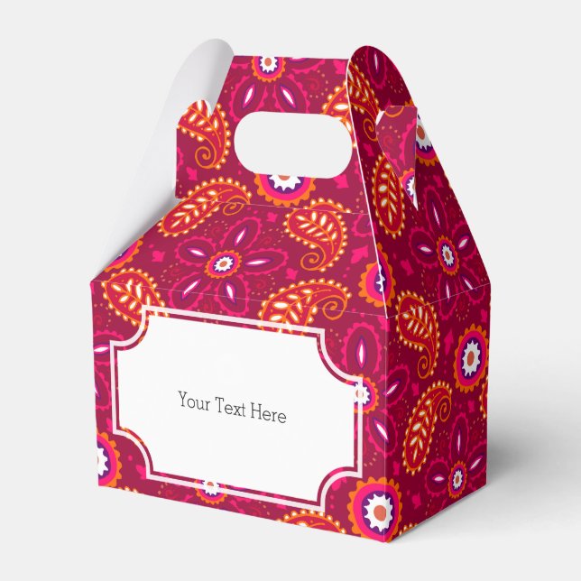 Paisley Print Favour Box (Front Side)
