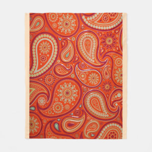 Paisley Print Fleece Blanket