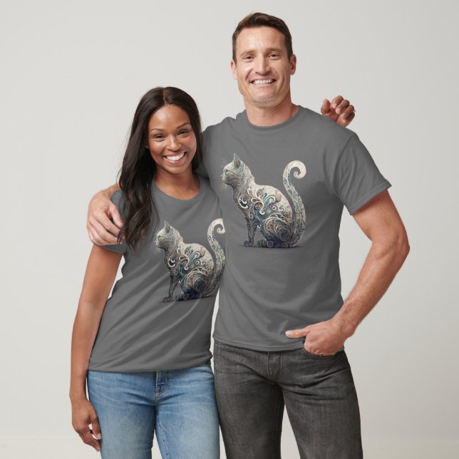 Paisley Profile Cat T-Shirt (Unisex)