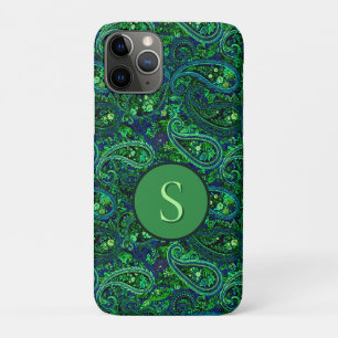 Paisley Profusion Vibrant Floral Blue Green iPhone 11 Pro Case