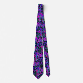 Paisley Psychedelic Neon Colors Tie