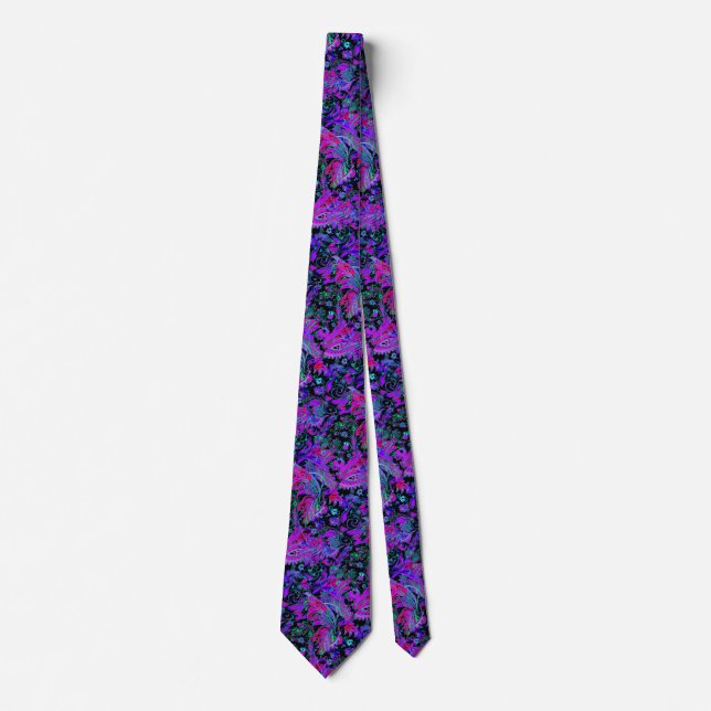 Paisley Psychedelic Neon Colors Tie (Front)
