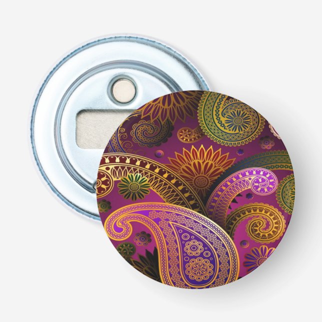 Paisley Purple Bottle Opener (Front)