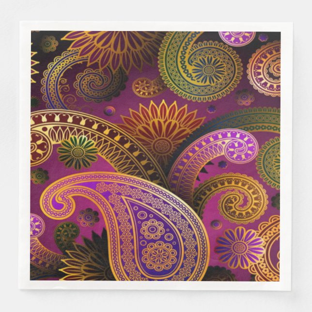 Paisley Purple Napkin (Front)