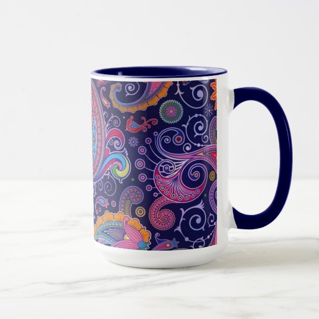 Paisley Purple pink Mug (Right)