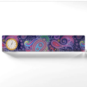 Paisley Purple pink Nameplate