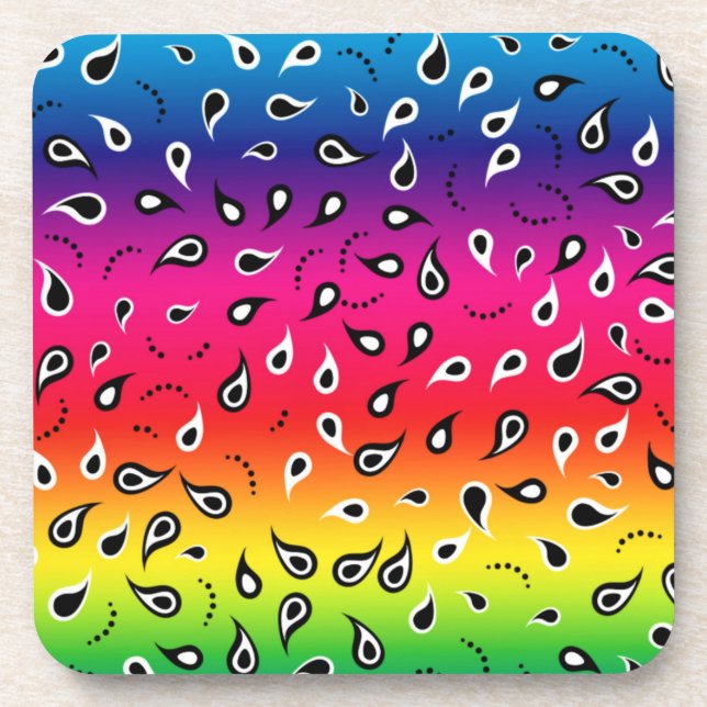 Paisley Rainbow Coaster (Front)