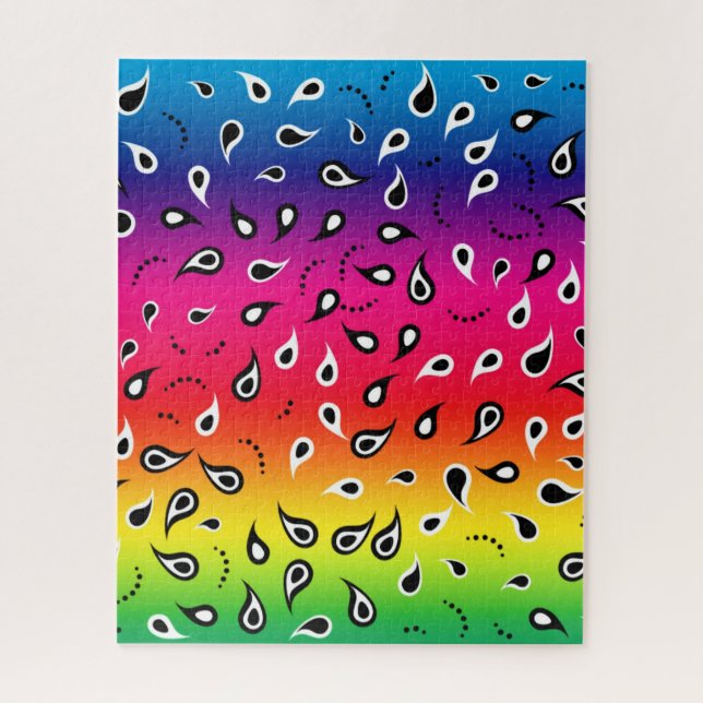 Paisley Rainbow Jigsaw Puzzle (Vertical)