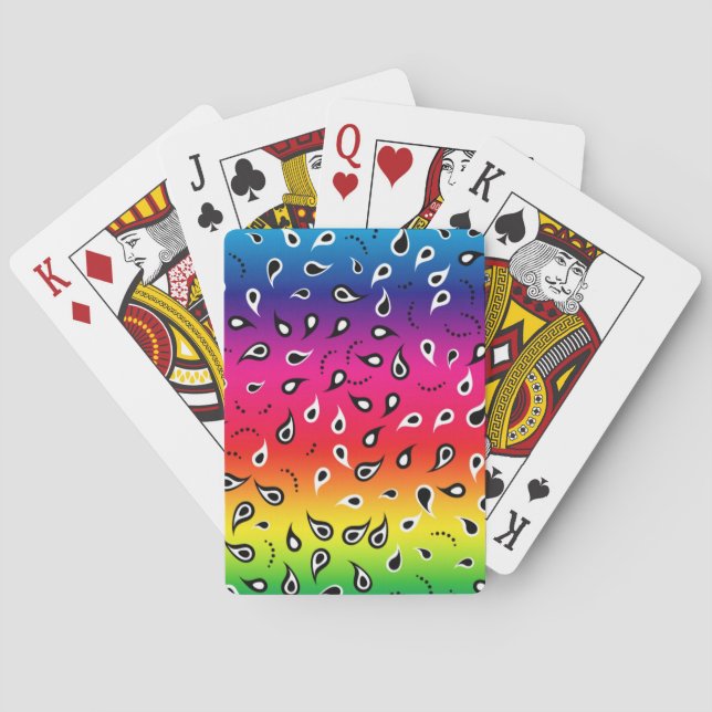Paisley Rainbow Playing Cards (Back)