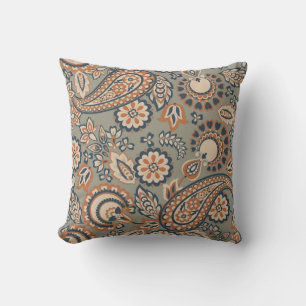 Paisley seamless vintage pattern. Vintage backgrou Cushion