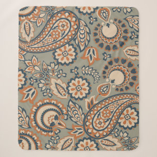 Paisley seamless vintage pattern. Vintage backgrou Sherpa Blanket