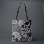 Paisley Skull Black Tote Bag<br><div class="desc">Vintage Retro Paisley Skull Graphic Print Designer Unisex Tote Bag Crossbody Bag for both men and women. Unique gift!</div>