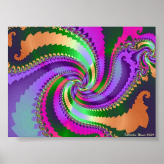Paisley Spiral Poster