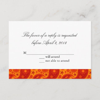 Paisley Starfish - Warm Summer Reply Card