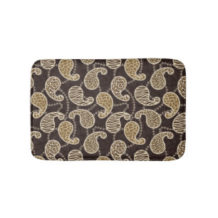 Paisley style background bath mat