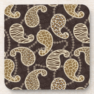 Paisley style background coaster