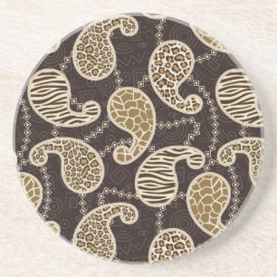 Paisley style background coaster