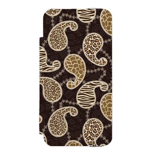 Paisley style background incipio iPhone wallet case (Folio Front)