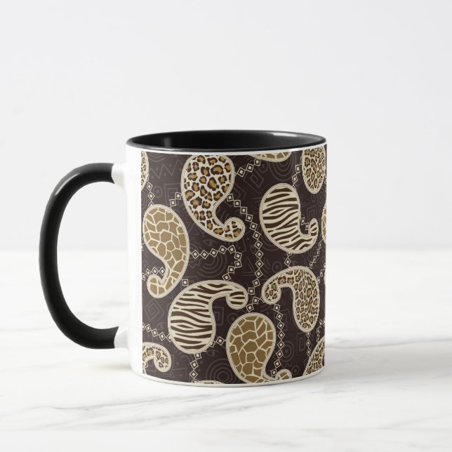 Paisley style background mug (Left)