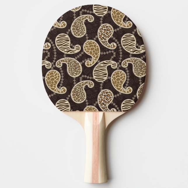 Paisley style background ping pong paddle (Front)