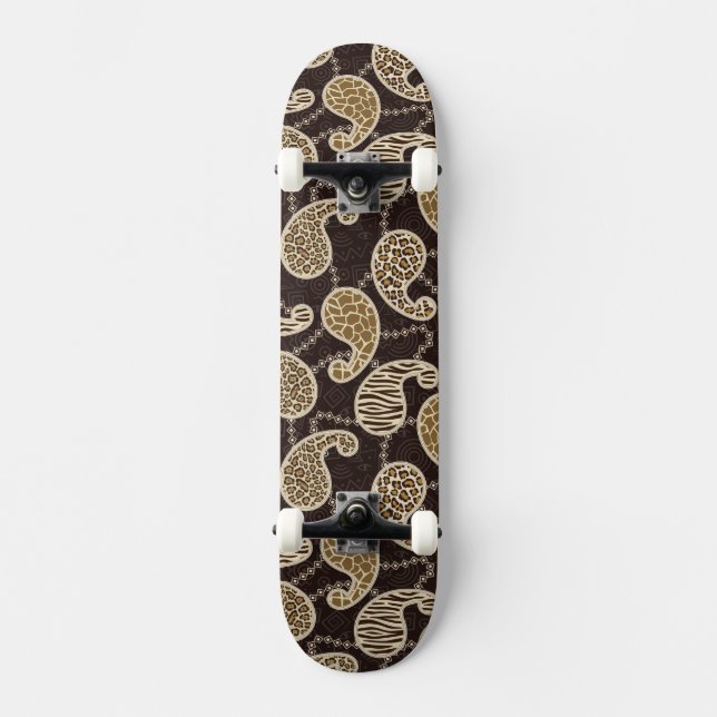Paisley style background skateboard (Front)