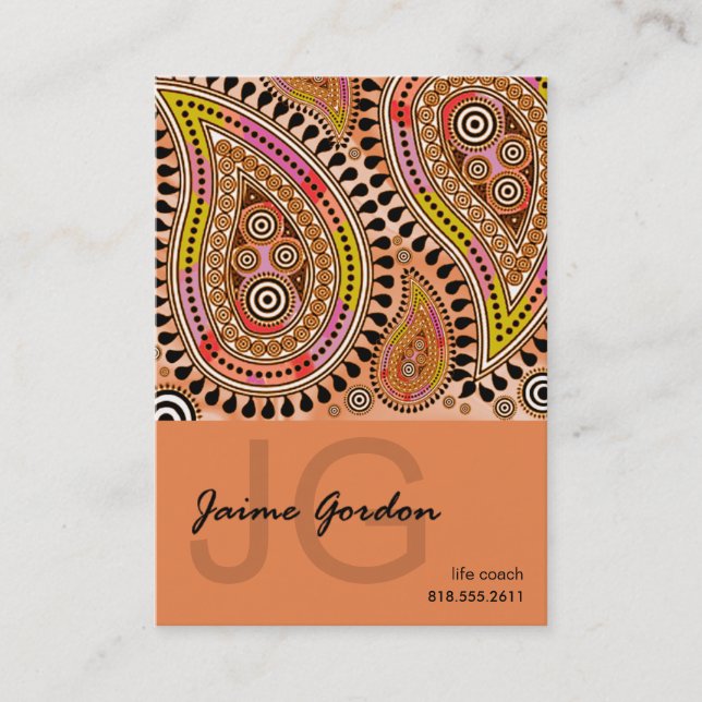 Paisley Supreme Business Card template (Front)