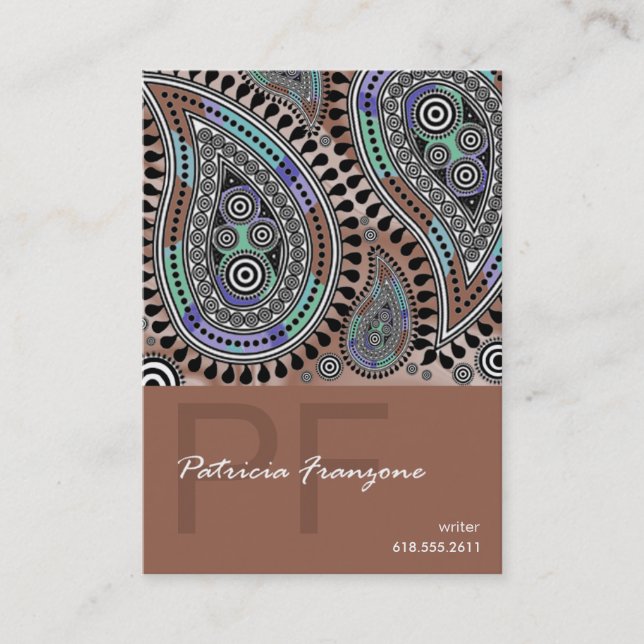 Paisley Supreme Business Card template (Front)