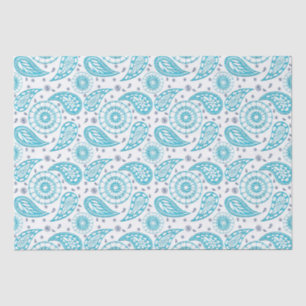 Paisley teal pattern. tissue paper