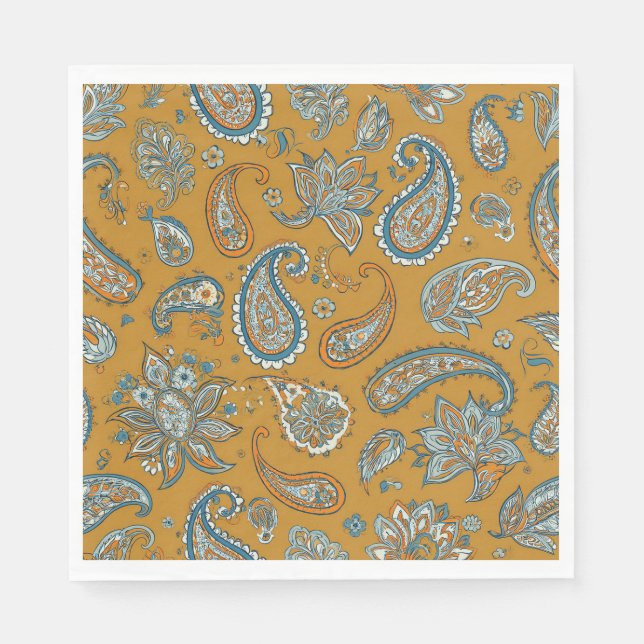 Paisley Teardrop Paper Napkin (Front)