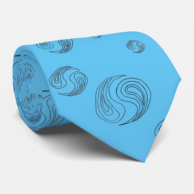 Paisley Tie Light Blue (Rolled)