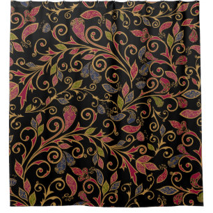 Paisley Vegetable Vintage Blend Shower Curtain