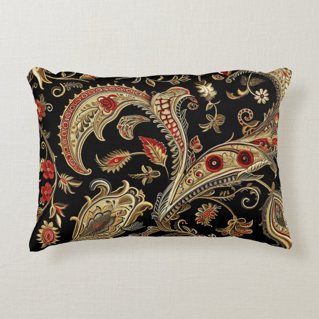 Paisley, Victorian, Gothic,  Decorative Cushion (Front)