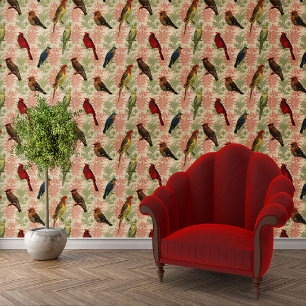 Paisley Vintage Birds Wallpaper