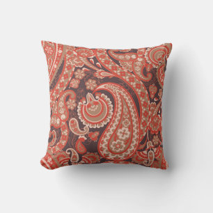 Paisley vintage seamless pattern. Fantastic flower Cushion
