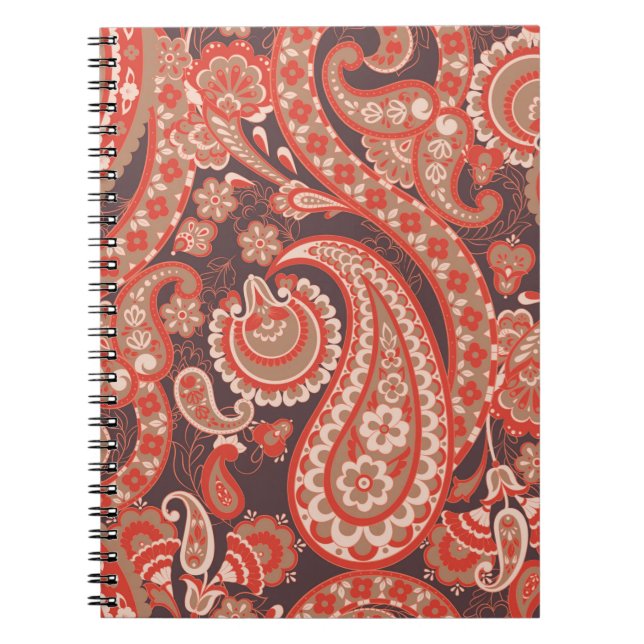 Paisley vintage seamless pattern. Fantastic flower Notebook (Front)